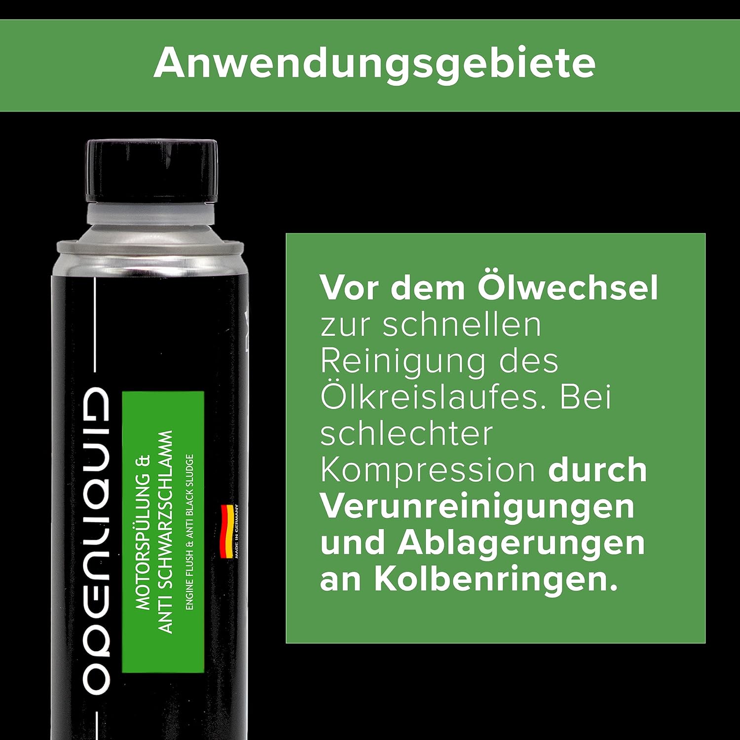 Motorspülung & Anti Schwarzschlamm - Motor Reiniger Additiv für Auto